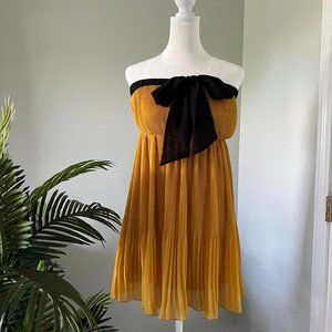 Takara mustard dress Halter or tube women's top dress Size S